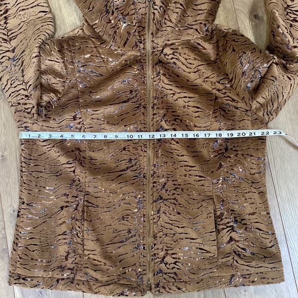 ERIN LONDON Faux For Tiger Print Jacket large - Picture 11 of 12